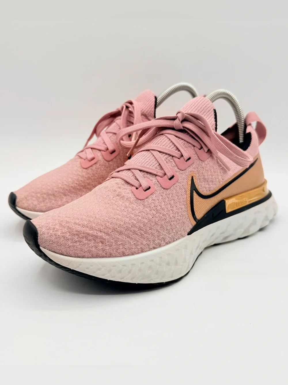 Nike React Infinity Run Flyknit Pink Gold Running Shoes Womens Sz 8? Missing Tag